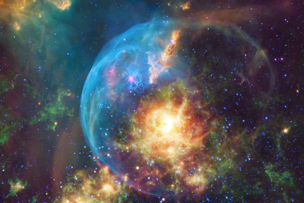 Scena Dell Universo Con Stelle Luminose Galassie Nello Spazio Profondo — Foto Stock