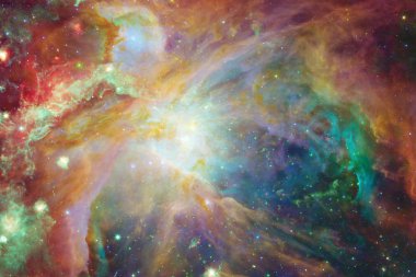 Kozmik manzara, muhteşem bilim kurgu duvar kağıdı. Nasa tarafından döşenmiş bu görüntü unsurları