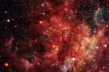 Nebula ve galaksiler uzayda. Bu görüntünün elementleri NASA tarafından desteklenmektedir.