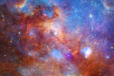 Nebula ve galaksiler uzayda. Bu görüntünün elementleri NASA tarafından desteklenmektedir.