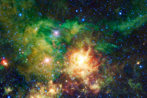 Прекрасная Туманность Яркие Звезды Открытом Космосе Светящаяся Таинственная Вселенная Элементы — стоковое фото