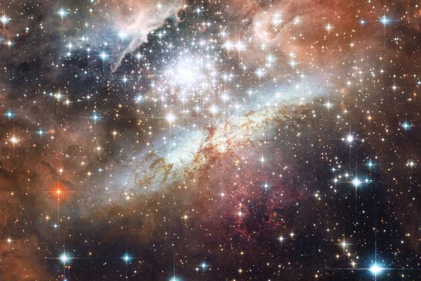 Galaxia Campo Estelar Nebulosas Cúmulo Estrellas Espacio Profundo Arte Ciencia —  Fotos de Stock