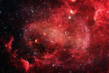 Nebula ve galaksiler uzayda. Bu görüntünün elementleri NASA tarafından desteklenmektedir.