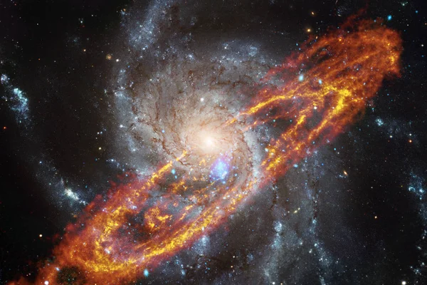 Beautiful Nebula Bright Stars Outer Space Glowing Mysterious Universe Elements — Stock Photo, Image