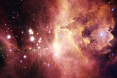 Sonsuz evrende bir yerde harika renkli Bulutsusu. Nasa tarafından döşenmiş bu görüntü unsurları