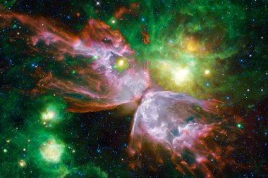 Kozmik peyzaj, sonsuz uzay ile korku veren bilim kurgu duvar kağıdı. Nasa tarafından döşenmiş bu görüntü unsurları