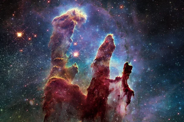 Fundo Galáxia Cósmica Com Nebulosas Poeira Estelar Estrelas Brilhantes Elementos — Fotografia de Stock