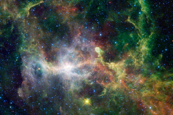 Kosmische Landschaft Fantastische Science Fiction Tapete Mit Endlosem Weltraum Elemente — Stockfoto