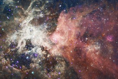 Yıldız tozu bir yıldızlararası bulut bulutsu. Uzay görüntüsü. Nasa tarafından döşenmiş bu görüntü unsurları