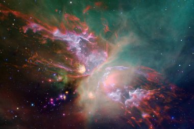 Yıldızlar, galaksiler ve nebulalar müthiş kozmik görüntüde. Bu görüntünün elementleri NASA tarafından desteklenmektedir