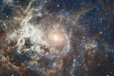 Yıldız tozu bir yıldızlararası bulut bulutsu. Uzay görüntüsü. Nasa tarafından döşenmiş bu görüntü unsurları