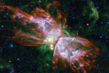 Uzayda harika gökada. Ü sonsuz evrenin. Nasa tarafından döşenmiş bu görüntü unsurları