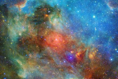 Bulutsular ve dış uzay, gizemli evren parlayan yıldız. Nasa tarafından döşenmiş bu görüntü unsurları.