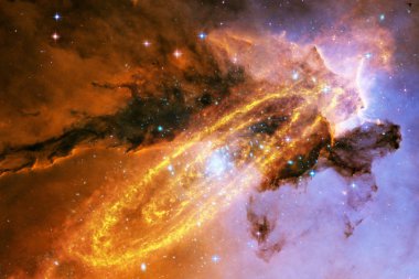 Evren yıldız, Bulutsusu ve galaksi dolu. Kozmik sanat, bilim kurgu duvar kağıdı. Nasa tarafından döşenmiş bu görüntü unsurları