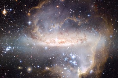 Uzaydan güzelliği. Bilim kurgu duvar kağıdı. Nasa tarafından döşenmiş bu görüntü unsurları