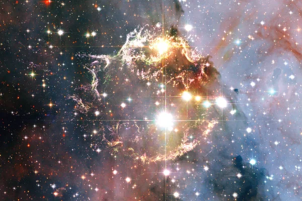 令人难以置信的美丽星系在深空的某个地方 科幻小说壁纸 美国宇航局提供的这张图片的元素 — 图库照片