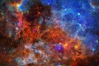 Güzel bulutsu ve dış uzay, gizemli evren parlayan parlak yıldızlar. Nasa tarafından döşenmiş bu görüntü unsurları