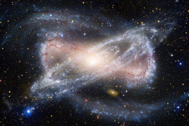 Kozmik manzara, muhteşem bilim kurgu duvar kağıdı. Nasa tarafından döşenmiş bu görüntü unsurları