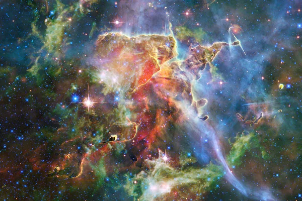 Νεφελώματα Και Πολλά Αστέρια Στο Διάστημα Στοιχεία Αυτής Της Εικόνας — Φωτογραφία Αρχείου