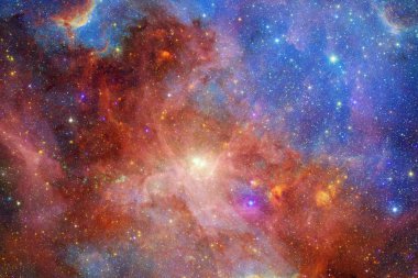 Sonsuz evrende bir yerde harika renkli Bulutsusu. Nasa tarafından döşenmiş bu görüntü unsurları