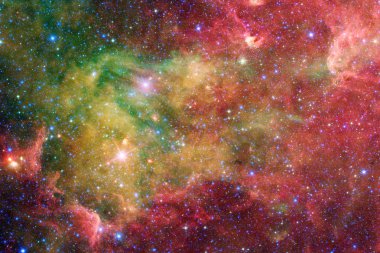 Güzel bulutsu ve dış uzay, gizemli evren parlayan parlak yıldızlar. Nasa tarafından döşenmiş bu görüntü unsurları