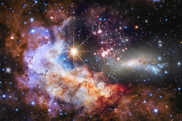 Impresionante Nebulosa Colorida Algún Lugar Del Universo Sin Fin Elementos —  Fotos de Stock
