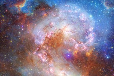 Yıldız kümeleri manzara. Güzel görüntü alanı. Cosmos sanat. Nasa tarafından döşenmiş bu görüntü unsurları.