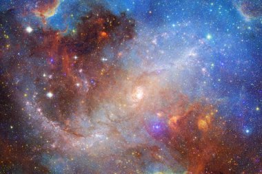 Güzel bulutsu ve dış uzay, gizemli evren parlayan parlak yıldızlar. Nasa tarafından döşenmiş bu görüntü unsurları