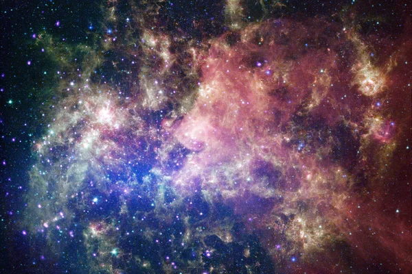 Uzayda Bir Yerde Harika Güzel Bulutsu Nasa Tarafından Döşenmiş Görüntü — Stok fotoğraf