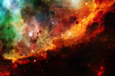 Kozmik manzara, muhteşem bilim kurgu duvar kağıdı. Nasa tarafından döşenmiş bu görüntü unsurları