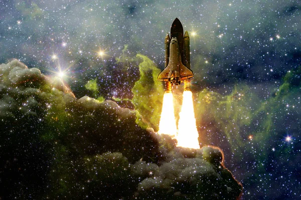 Space Shuttle Startu Misję Deep Space Piękno Bez Końca Wszechświata — Zdjęcie stockowe