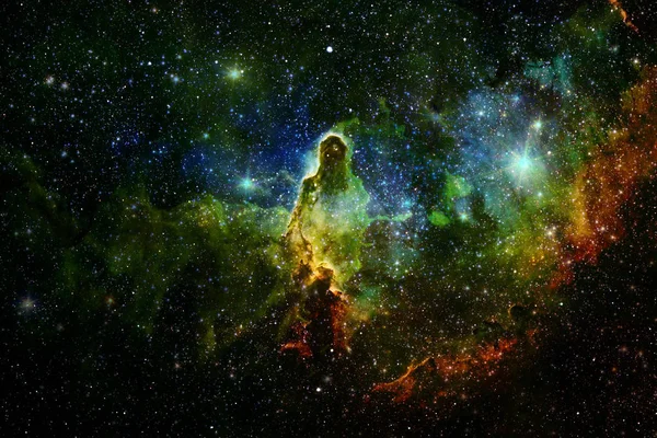 Όμορφη Galaxy Και Σύμπλεγμα Των Αστέρια Μέσα Στη Νύχτα Του — Φωτογραφία Αρχείου