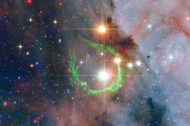 Kozmik manzara, sonsuz uzay ile korku veren bilim kurgu duvar kağıdı.