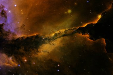 Sonsuz evrende bir yerde harika renkli Bulutsusu.