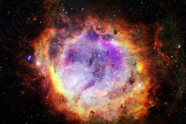 Galaksiler, yıldızlar ve nebulanın awesome uzay görüntü. Renkli bilim kurgu duvar kağıdı. Nasa tarafından döşenmiş bu görüntü unsurları.