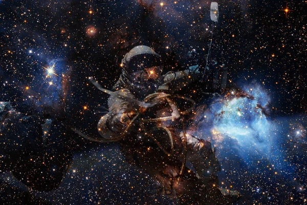 Αστροναύτης Στο Διαστημικός Περίπατος Ομορφιά Του Βαθύ Διάστημα Στοιχεία Αυτής — Φωτογραφία Αρχείου