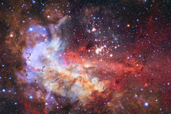 Awesome beautiful nebula somewhere in outer space.