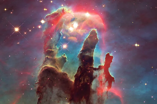 Τοπίο της αστρικά σμήνη. Όμορφη εικόνα του χώρου. Τέχνης σύμπαν. — Φωτογραφία Αρχείου