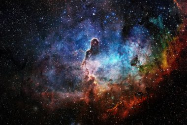 Starfield stardust ve sonsuz güzel evrende Bulutsusu.