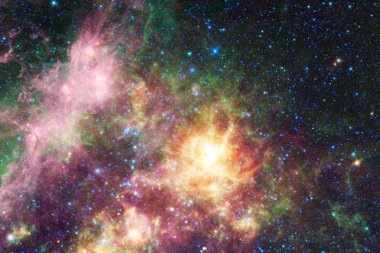 Parlak gökada, korku veren bilim kurgu duvar kağıdı.