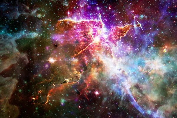 宇宙空間に輝く神秘的な宇宙の星と星雲. — ストック写真