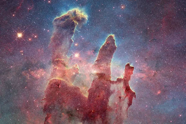 Paisaje cósmico, colorido fondo de pantalla de ciencia ficción con espacio exterior infinito . —  Fotos de Stock