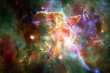 Kozmik manzara, sonsuz uzay ile korku veren bilim kurgu duvar kağıdı.