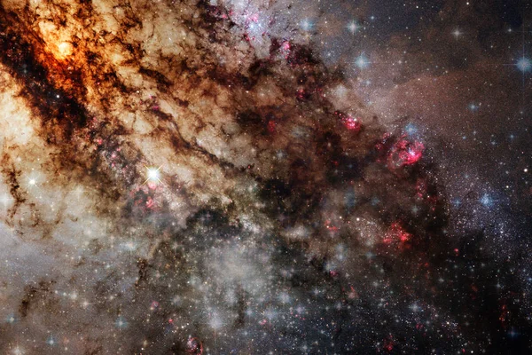 Espaço de ficção científica papel de parede, galáxias e nebulosas em imagem cósmica incrível — Fotografia de Stock