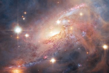 Yıldız tozu bir yıldızlararası bulut bulutsu. Uzay görüntüsü.