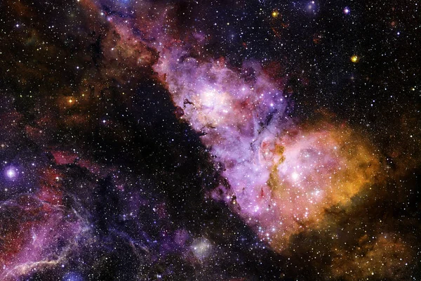 Kosmiska galaxy bakgrund med ljusa stjärnor, nebulosor och stardust. — Stockfoto