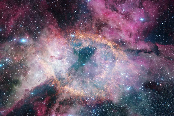 Espaço de ficção científica papel de parede, galáxias e nebulosas em imagem cósmica incrível — Fotografia de Stock