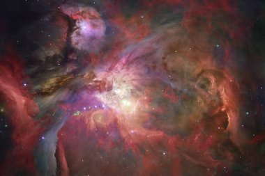 Sonsuz evrende bir yerde harika renkli Bulutsusu.