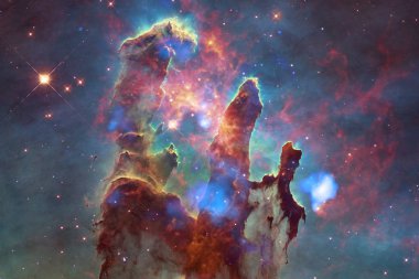 Güzel bulutsu, starfield, uzayda yıldız kümesi.