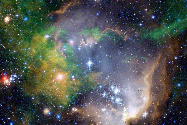 Nebulosa och galaxer i rymden. Delar av denna bild tillhandahålls av NASA — Stockfoto